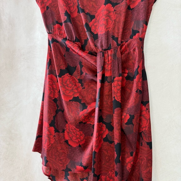 NWT L'Academie The Elaina Mini Dress in Red Peony - Picture 4 of 14
